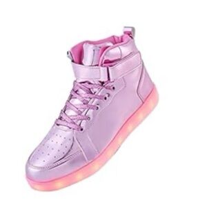 Pink LED High-Top Sneakers